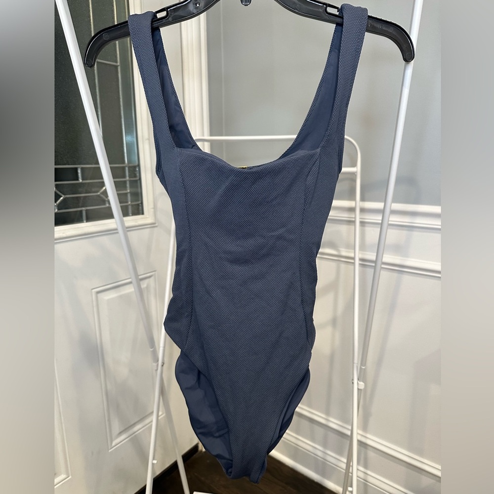 l*space Navy Textured One-Piece Swimsuit